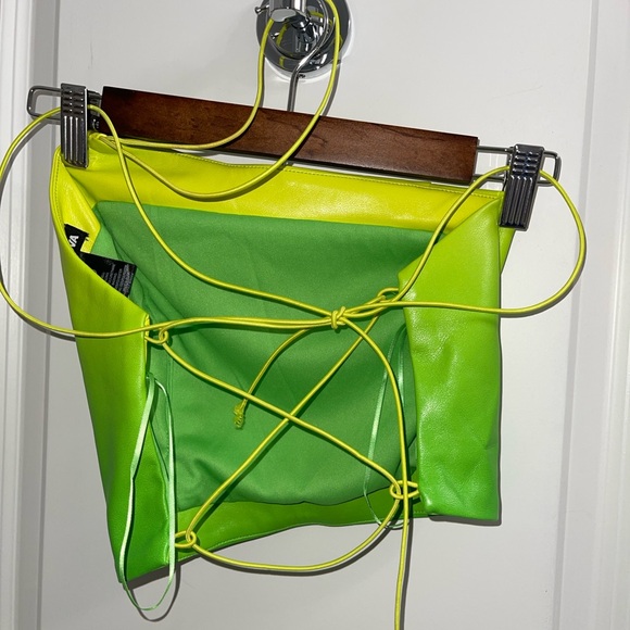 NEW *Faux Leather Ombre Skirt 2 Piece Matching Set- Green/combo* - Picture 6 of 7